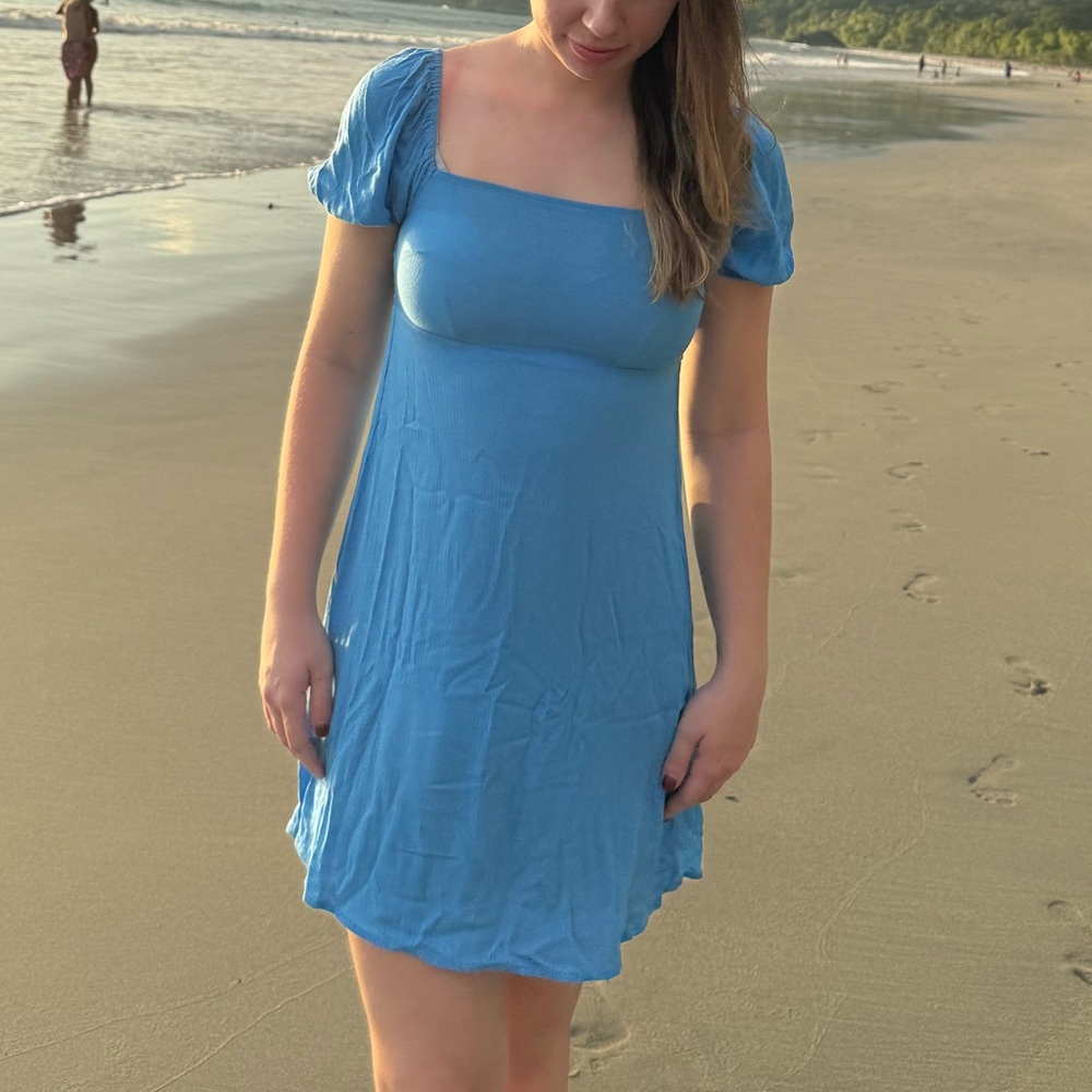 Twik Blue Square-Neck Dress